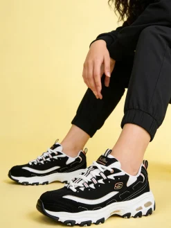 Skechers D'LITES-DEVOTED FAN Sneakers donna in pelle