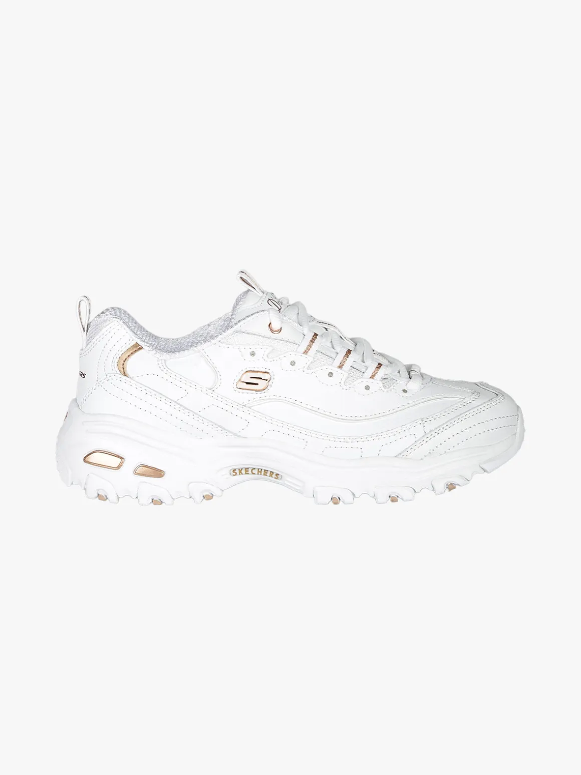 Skechers D'LITES FRESH START Sneakers in pelle da donna - bianco