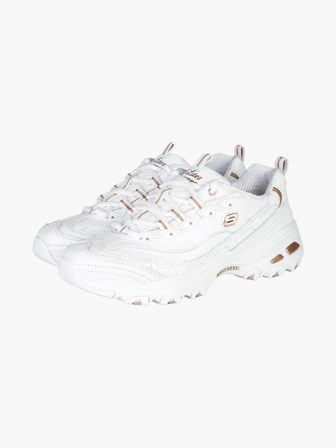 Skechers D'LITES FRESH START Sneakers in pelle da donna - bianco