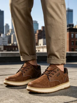 Skechers Garlan - Pryor Sneakers uomo in pelle waterproof - marrone