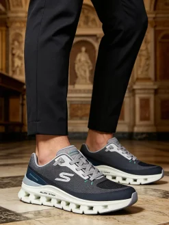 Skechers GLIDE-STEP PRO WAVERRA Sneakers sportive da uomo - blu scuro