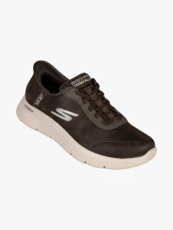 Skechers GO WALK FLEX SMOOTH Sneakers in pelle da uomo - marrone