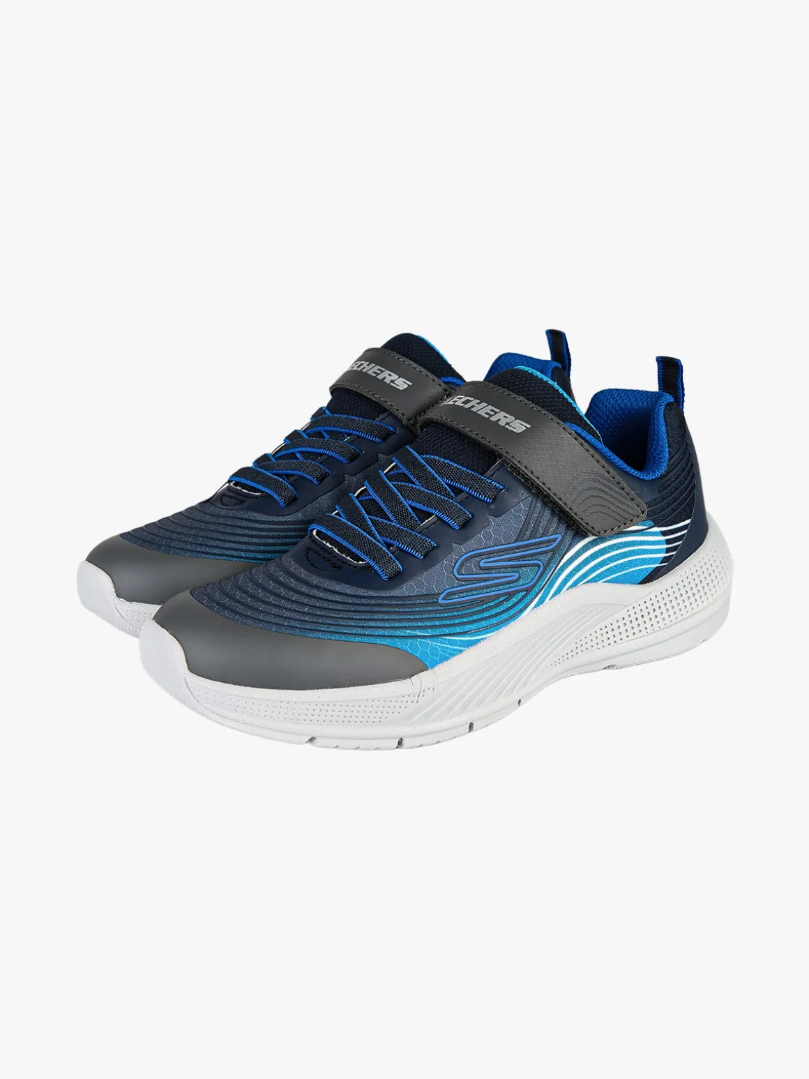 Skechers MICROSPEC ADVANCE Sneakers da bambino con strappo - blu scuro