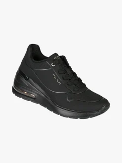 Skechers MILIONAIR ELEVA TED AIR Sneakers sportive donn con zeppa e air - nero