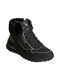 Skechers UNO RUGGED FALL SHIMMER Sneakers alte da donna con ecopelo - nero
