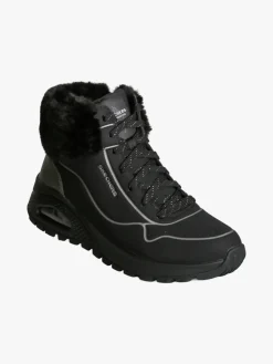 Skechers UNO RUGGED FALL SHIMMER Sneakers alte da donna con ecopelo - nero