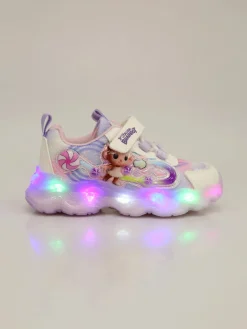Skifidol Italian Brainrot Sneakers da bambina con luci e cinturino a strappo - lilla