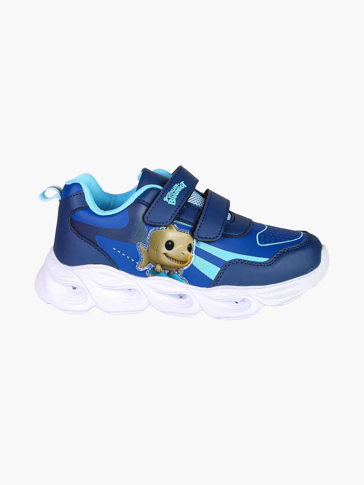 Skifidol Italian Brainrot Sneakers da ragazzo con luci e cinturini a strappo - blu scuro