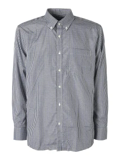 Sky Camicia a quadretti da uomo con maniche lunghe - avion