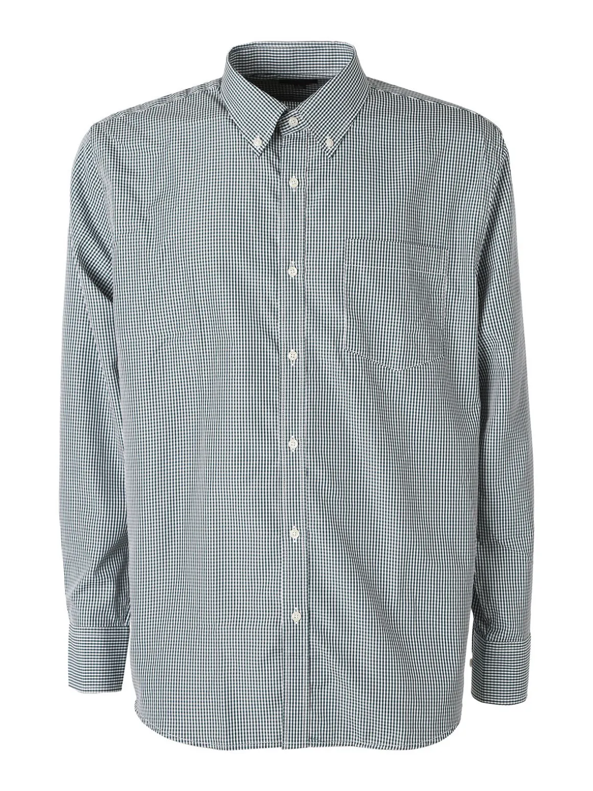 Sky Camicia a quadretti da uomo con maniche lunghe - verde