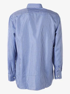 Sky Camicia da uomo a quadretti con maniche lunghe - blu