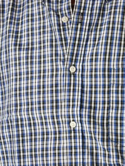 Sky Camicia da uomo a quadretti con maniche lunghe - bluette