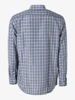 Sky Camicia da uomo a quadretti con maniche lunghe - bluette