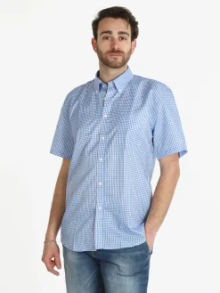 Sky Camicia da uomo manica corta a quadretti