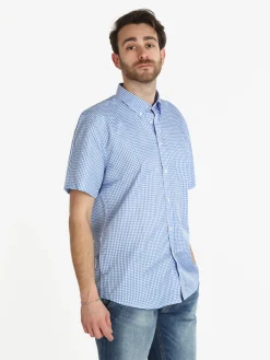 Sky Camicia da uomo manica corta a quadretti
