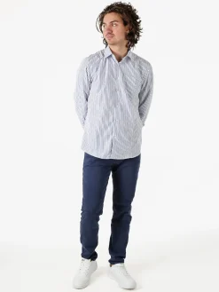 Sky Camicia da uomo rigata a maniche lunghe - multicolore