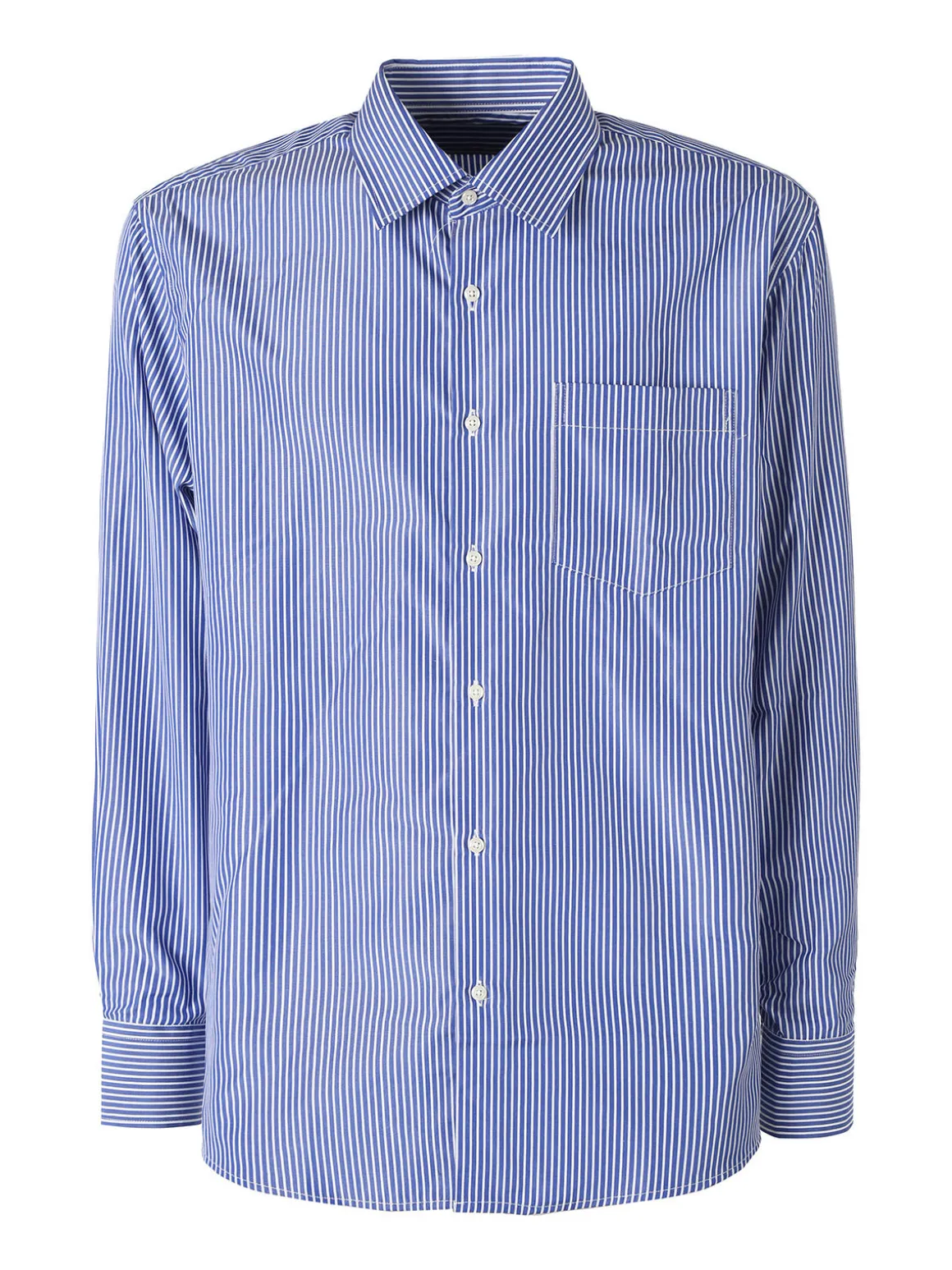 Sky Camicia da uomo rigata a maniche lunghe - bluette