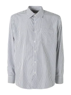 Sky Camicia da uomo rigata a maniche lunghe - blu scuro