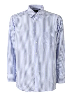 Sky Camicia rigata da uomo a maniche lunghe - cielo