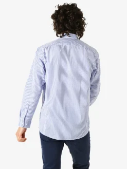 Sky Camicia rigata da uomo a maniche lunghe - cielo