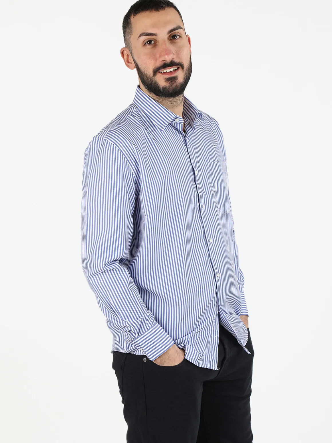 Sky Camicia uomo a righe regular fit