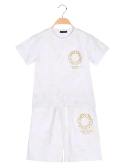 Small Gang Completo corto da bambino con t-shirt e bermuda - beige