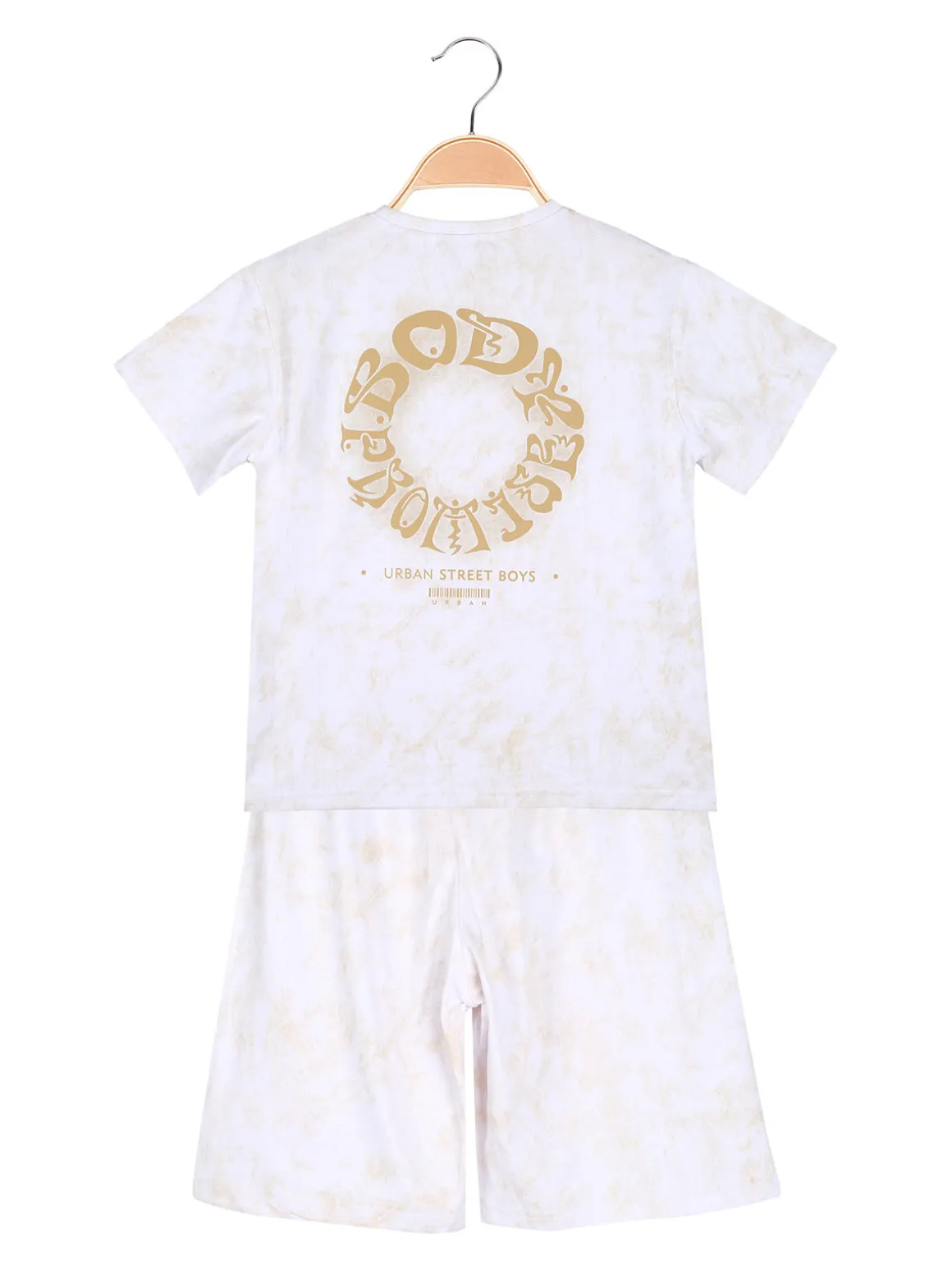 Small Gang Completo corto da bambino con t-shirt e bermuda - beige