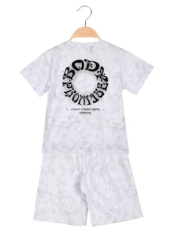 Small Gang Completo corto da bambino con t-shirt e bermuda - grigio