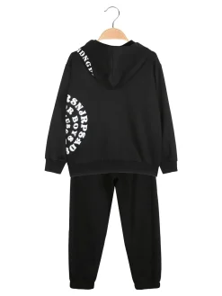 Small Gang Completo tuta da bambino 3 pezzi con cappuccio e zip - nero
