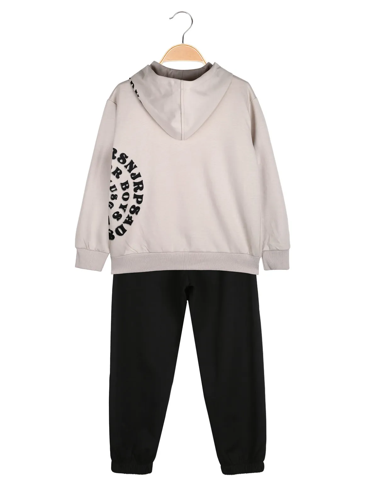Small Gang Completo tuta da bambino 3 pezzi con cappuccio e zip - beige