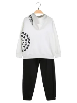 Small Gang Completo tuta da bambino 3 pezzi con cappuccio e zip - bianco