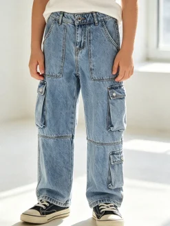 Small Gang Jeans cargo da ragazzo a gamba dritta - jeans