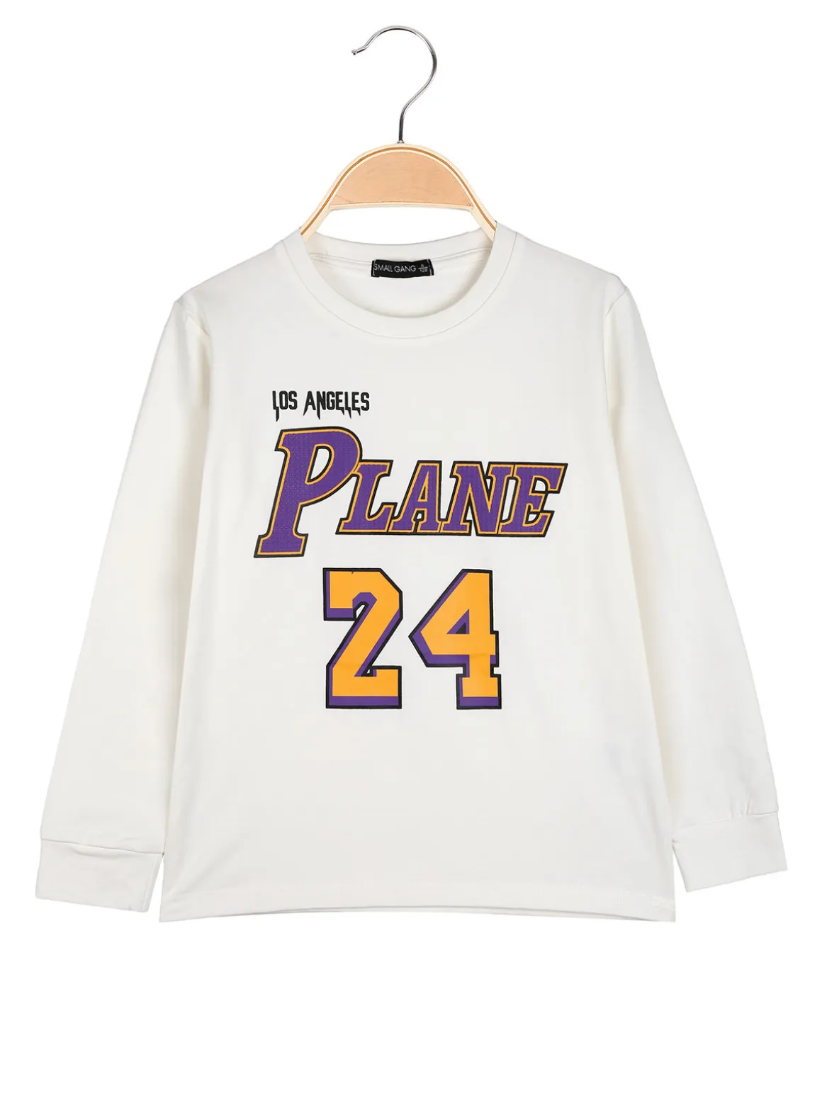 Small Gang T-shirt a maniche lunghe da ragazzo - bianco