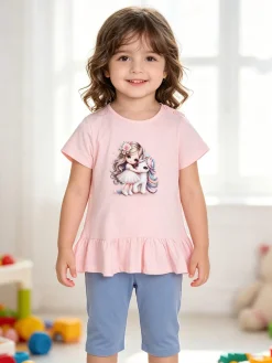 Smile Yes Completo neonata 2 pezzi con t-shirt e leggings