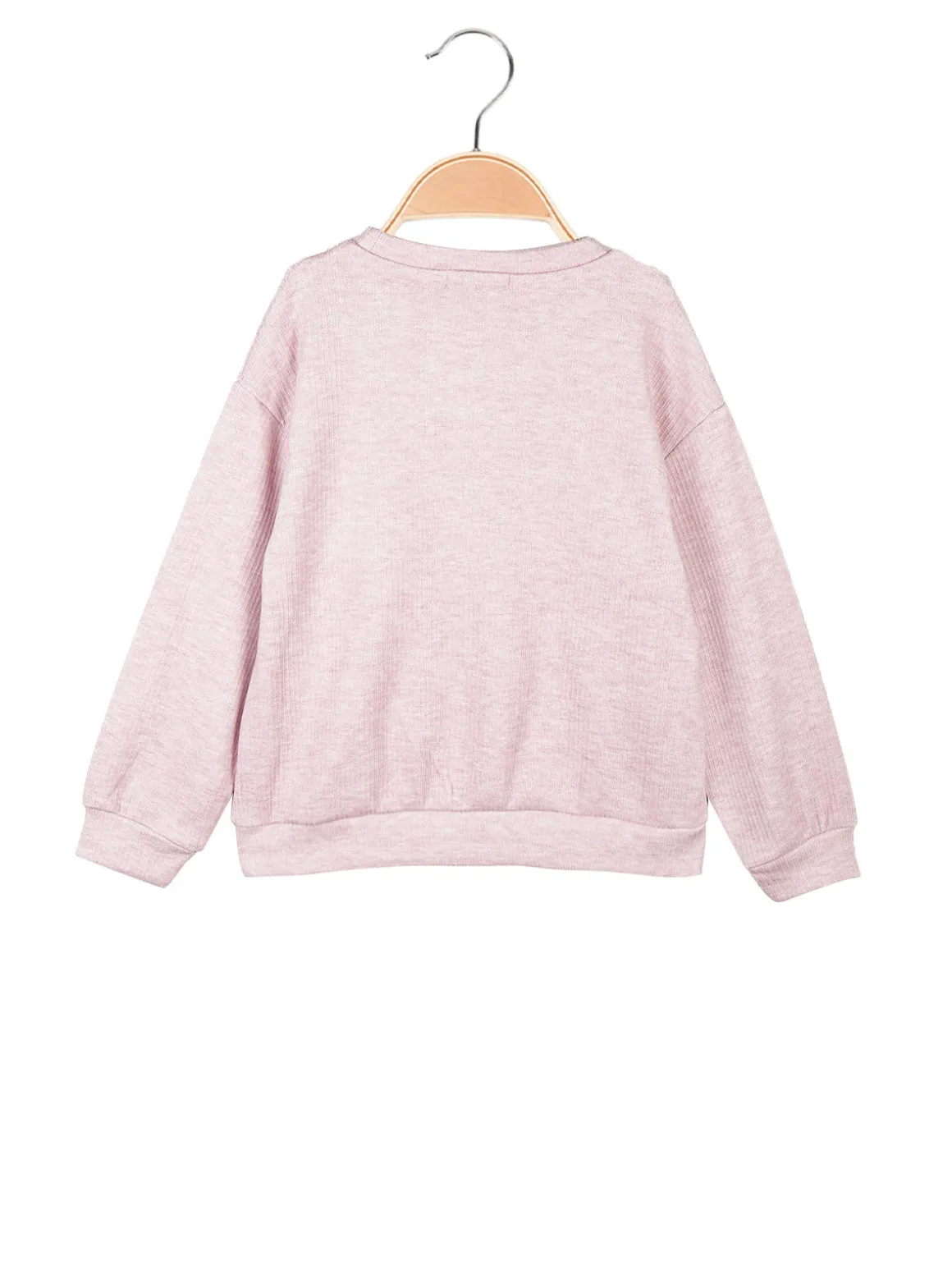 Smile Yes Felpa da bambina in maglia con scollo tondo