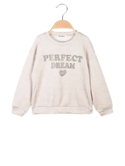 Smile Yes Felpa da bambina in maglia con scollo tondo