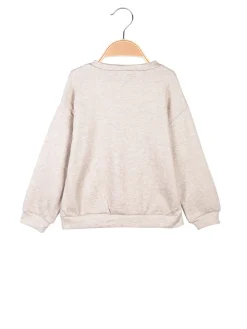 Smile Yes Felpa da bambina in maglia con scollo tondo