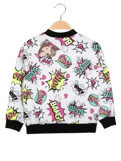 Smile Yes Felpa leggera da bambina con bottoni
