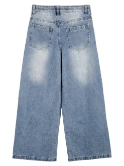 Smile Yes Jeans da bambina a gamba larga con strass - jeans