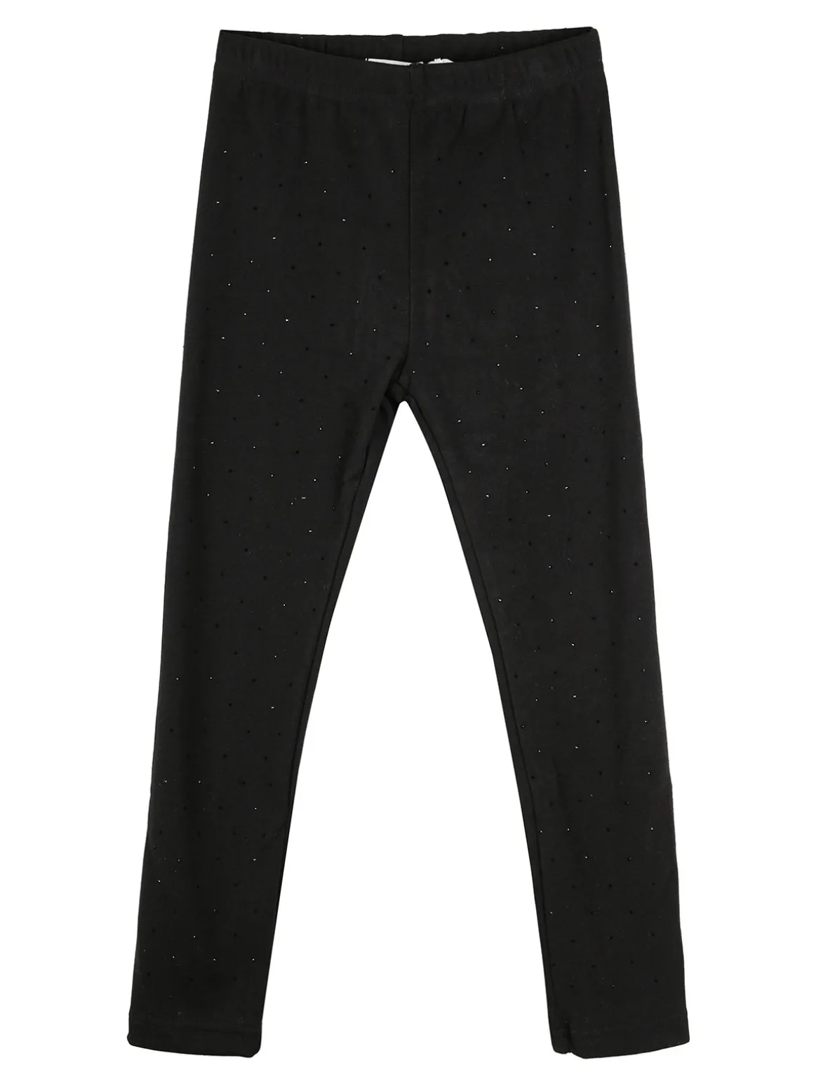 Smile Yes Leggings da bambina in pile con strass - nero