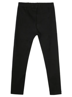 Smile Yes Leggings da bambina in pile con strass - nero