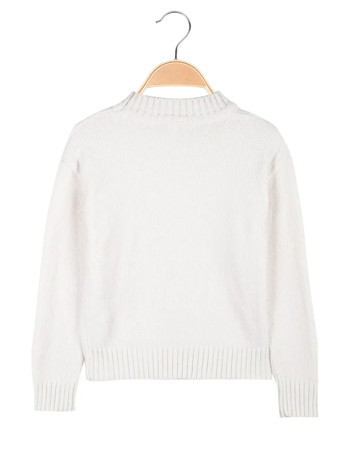 Smile Yes Maglione girocollo da bambina in ciniglia