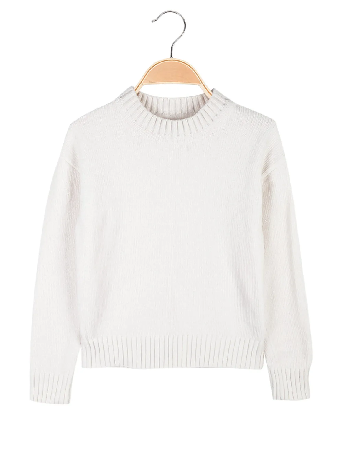 Smile Yes Maglione girocollo da bambina in ciniglia