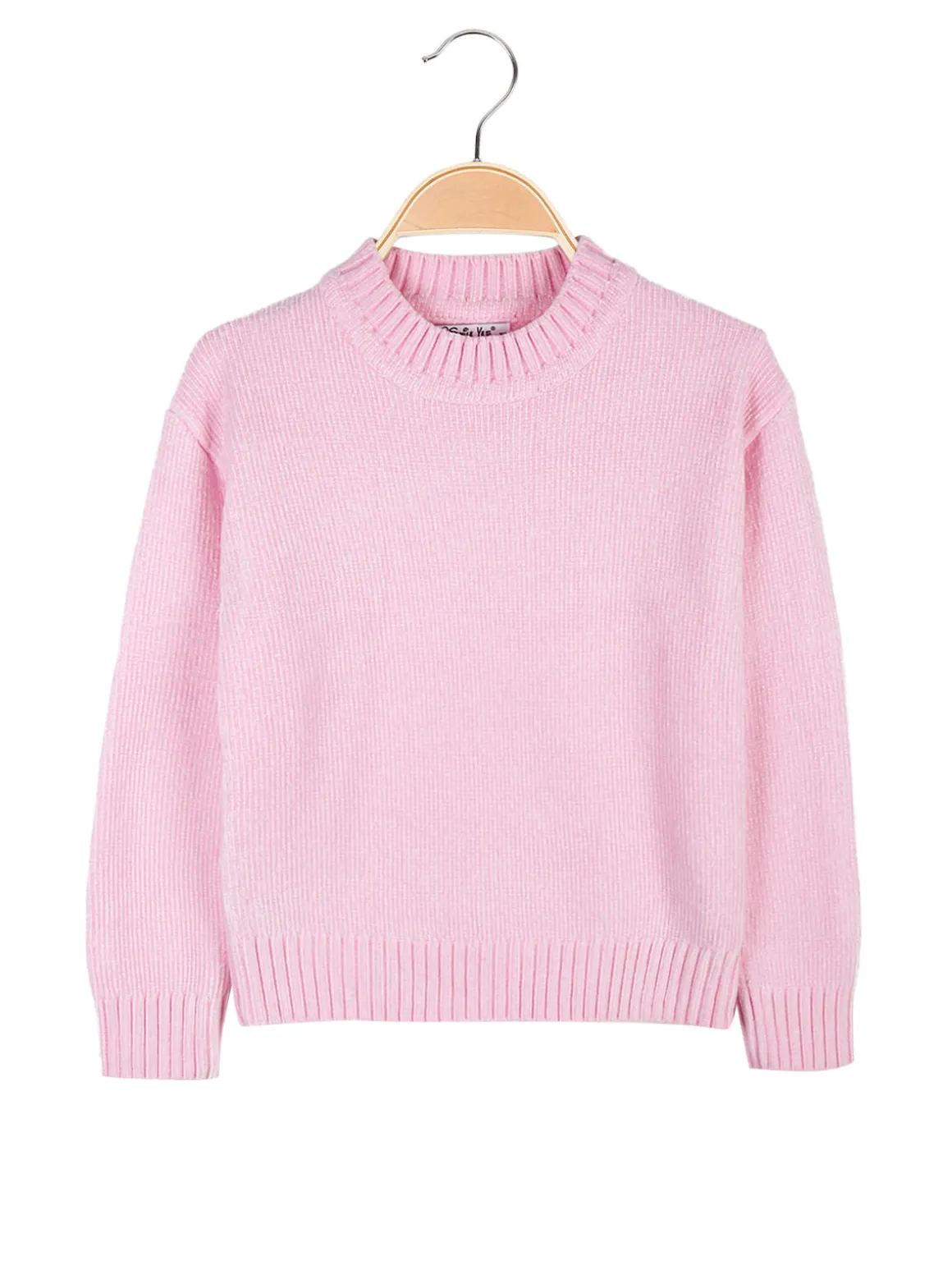 Smile Yes Maglione girocollo da bambina in ciniglia