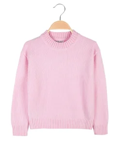 Smile Yes Maglione girocollo da bambina in ciniglia