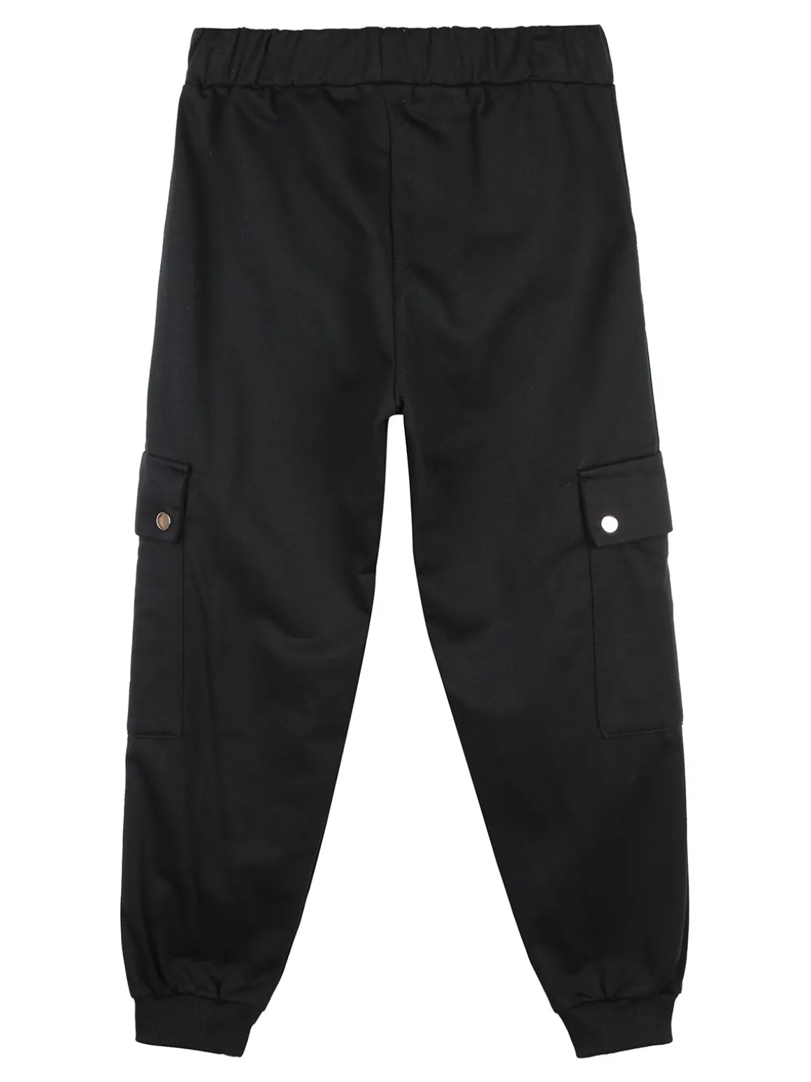 Smile Yes Pantaloni cargo da bambina in felpa con polsini