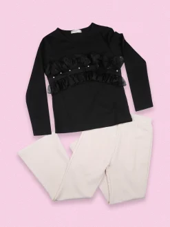 Smile Yes Pantaloni da bambina a zampa - beige