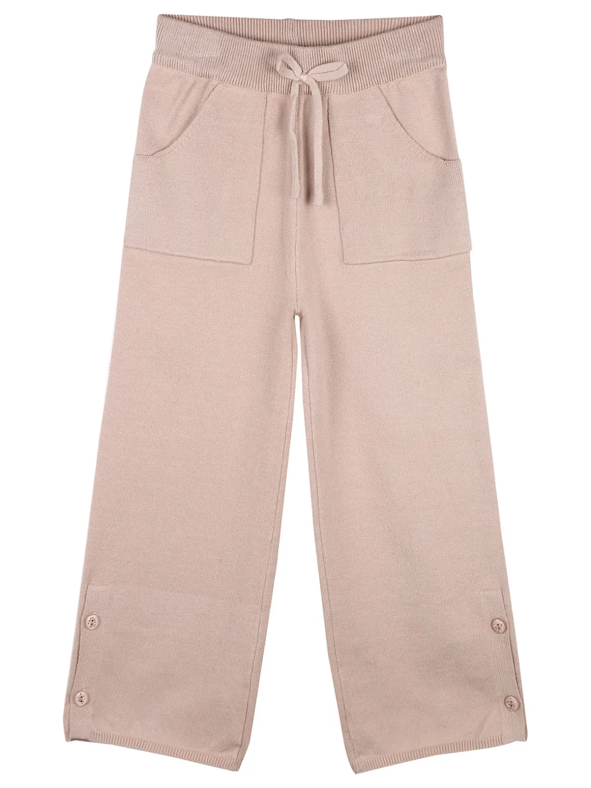 Smile Yes Pantaloni da bambina in maglia a gamba larga
