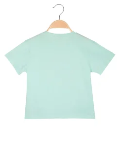 Smile Yes T-shirt da bambina con stampa fiocco e strass