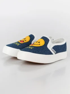 Smiley World Scarpe basse senza lacci effetto jeans
